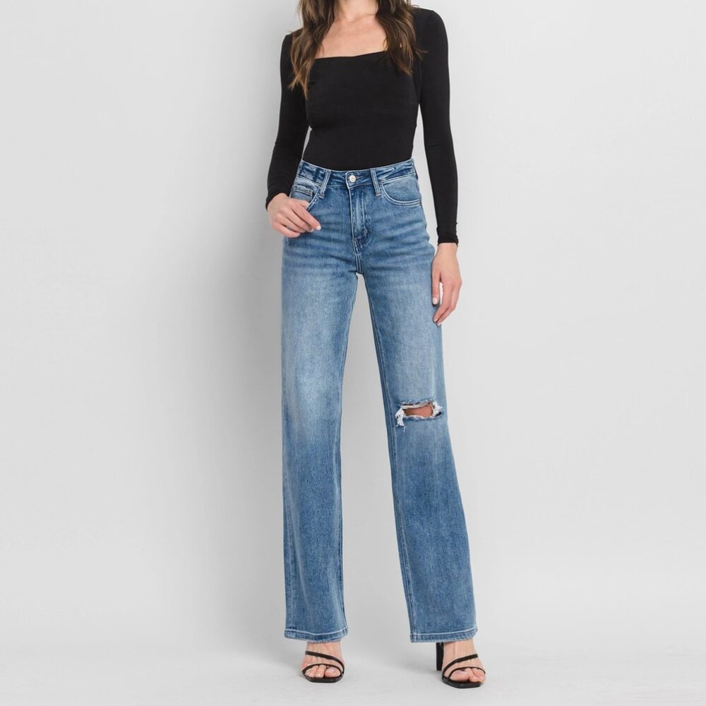 VERVET BY FLYING MONKEY Blue Flare Jeans